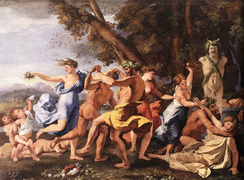 POUSSIN, Nicolas The Nurture of Bacchus ag France oil painting art